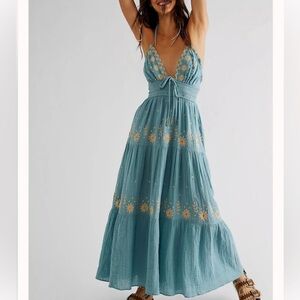 Free People Real Love Embroidered Dress